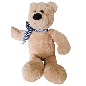 Animal Adventure Plush‎ Teddy Bear Stuffed Animal Toy Striped Bow